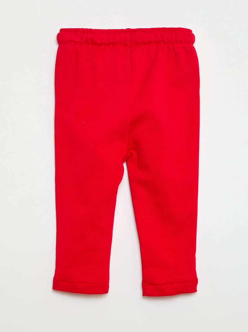 Joggingbroek van french terry rood - Kiabi