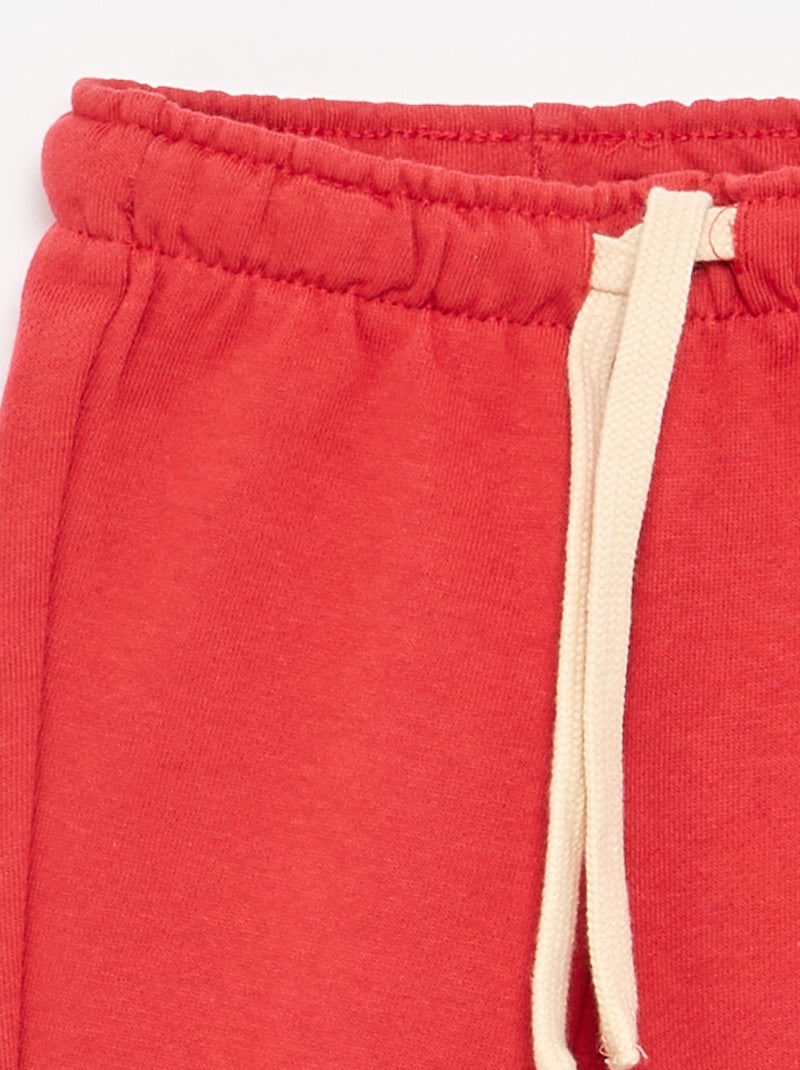 Joggingbroek van french terry Rood - Kiabi