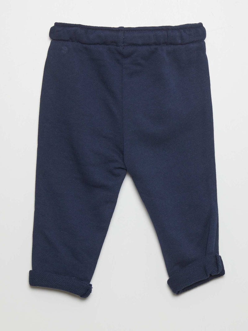 Joggingbroek van french terry ZWART - Kiabi
