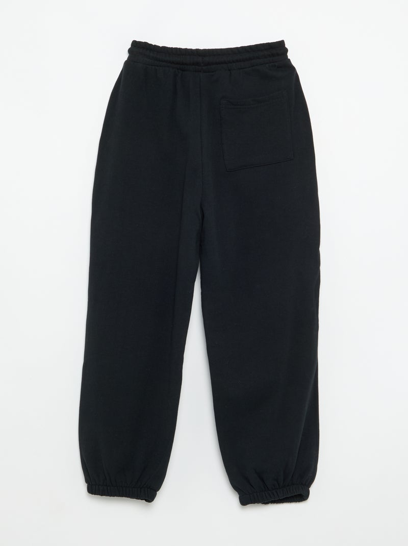Joggingbroek van French Terry Zwart - Kiabi