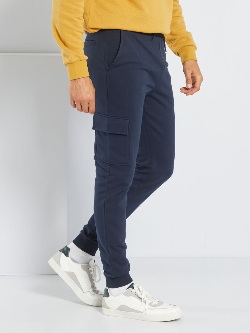 Joggingbroek van joggingstof BLAUW - Kiabi