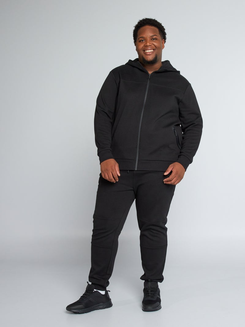 Joggingbroek van katoenpiqué zwart - Kiabi