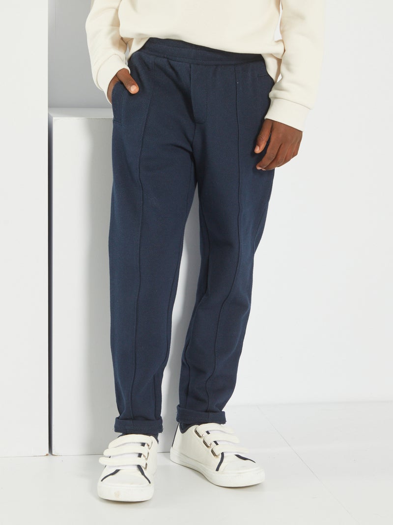 Joggingbroek van keperstof BLAUW - Kiabi