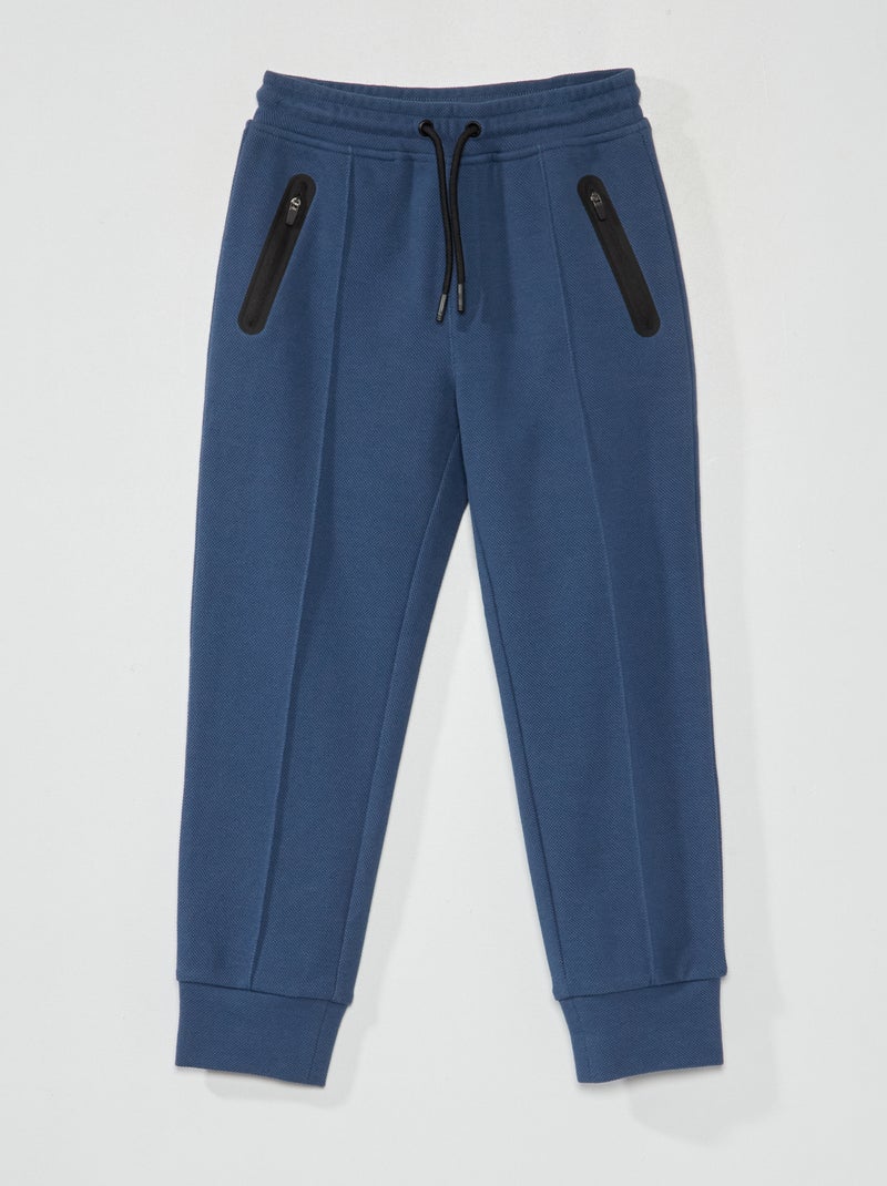 Joggingbroek van piquékatoen donkerblauw - Kiabi