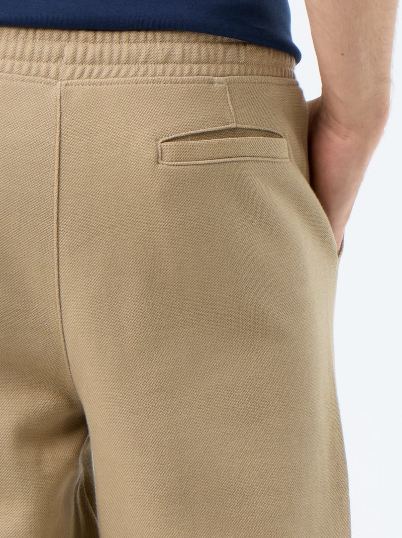 Joggingbroek van piquéstof Biege - Kiabi