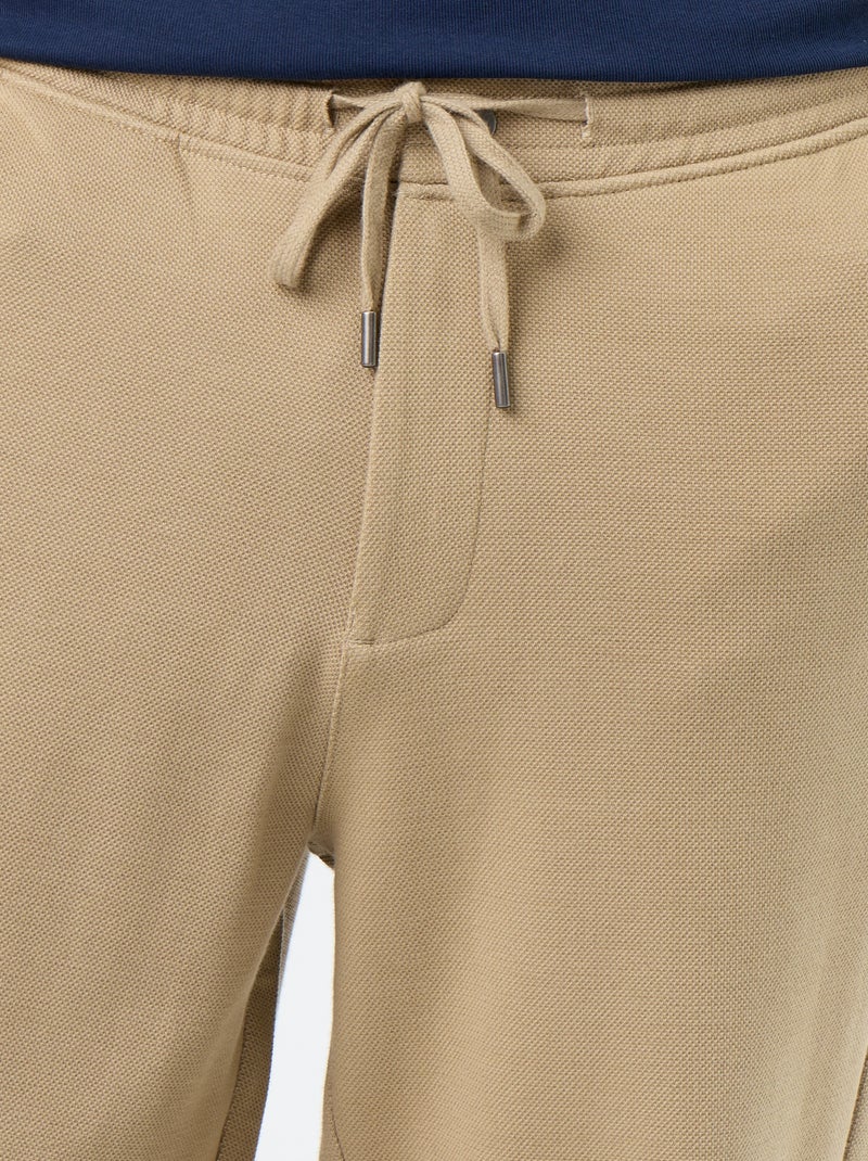 Joggingbroek van piquéstof Biege - Kiabi