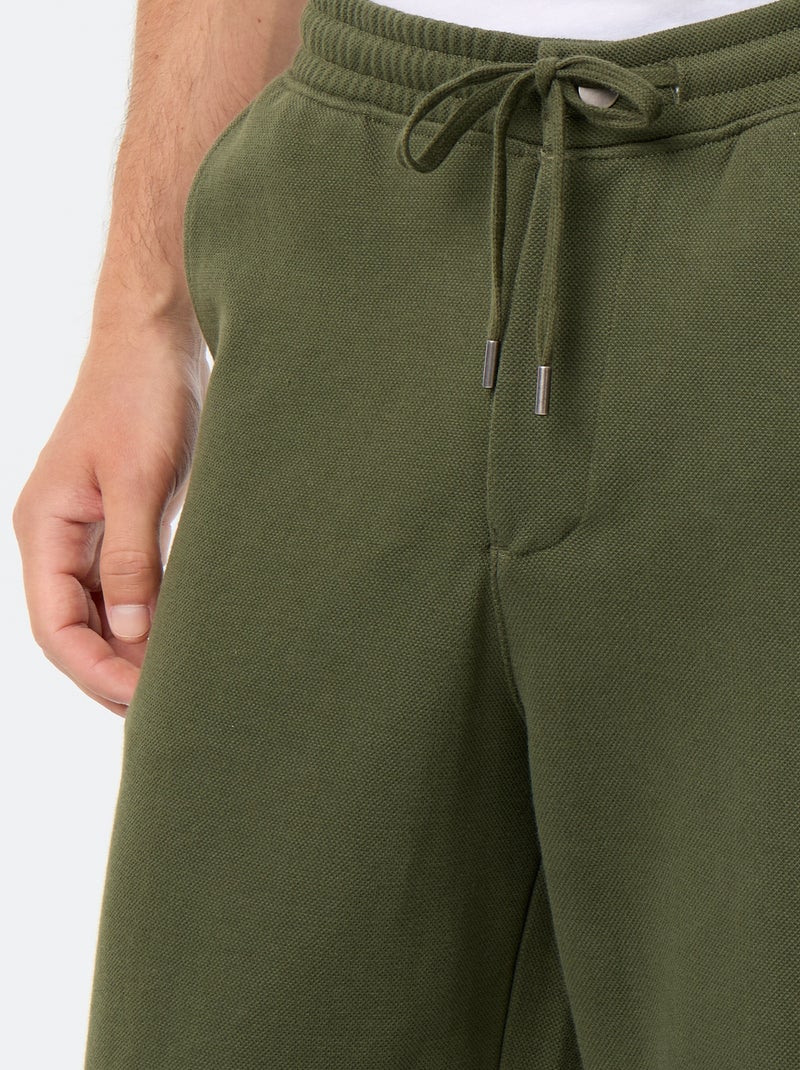 Joggingbroek van piquéstof Groen - Kiabi
