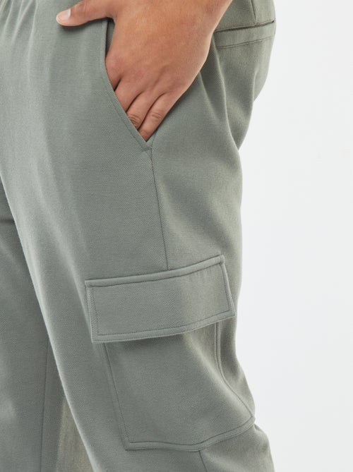 Joggingbroek van piquéstof met klepzakjes - Kiabi