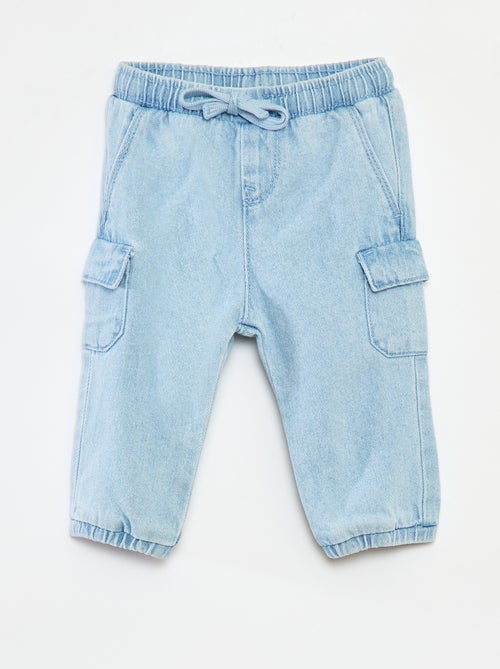 Joggingbroek van spijkerstof met zakken - Kiabi