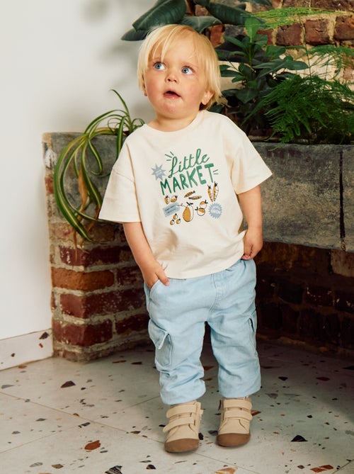 Joggingbroek van spijkerstof met zakken - Kiabi