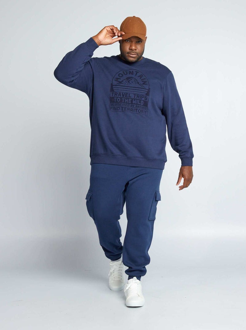 Joggingbroek van sweatstof blauw - Kiabi