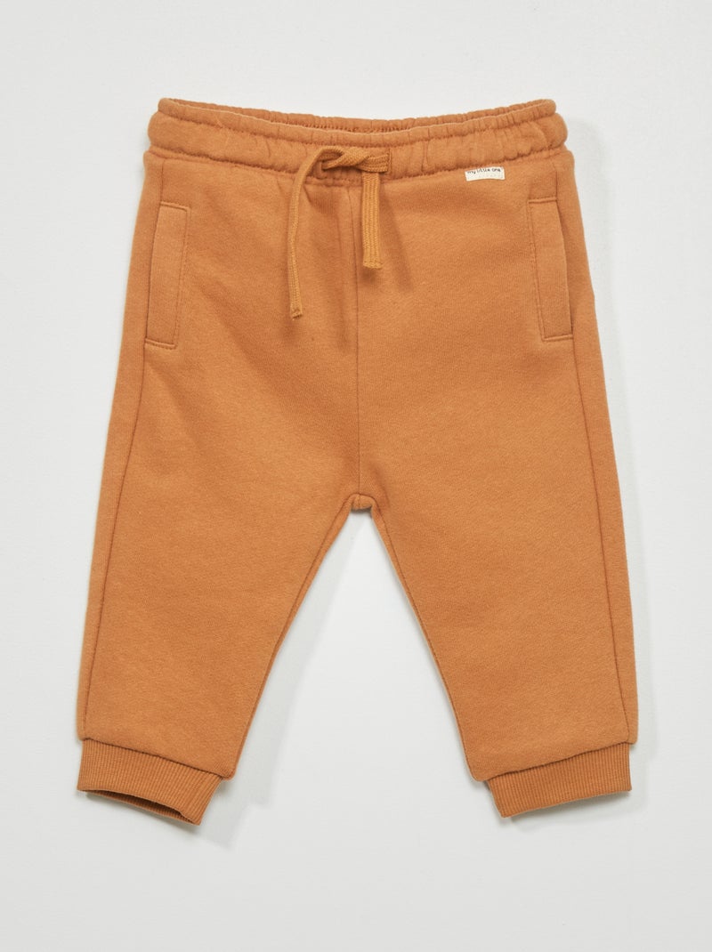 Joggingbroek van sweatstof BRUIN - Kiabi