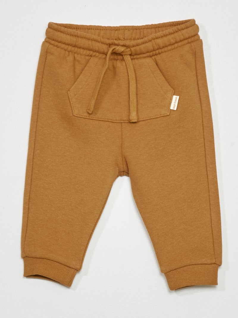 Joggingbroek van sweatstof BRUIN - Kiabi