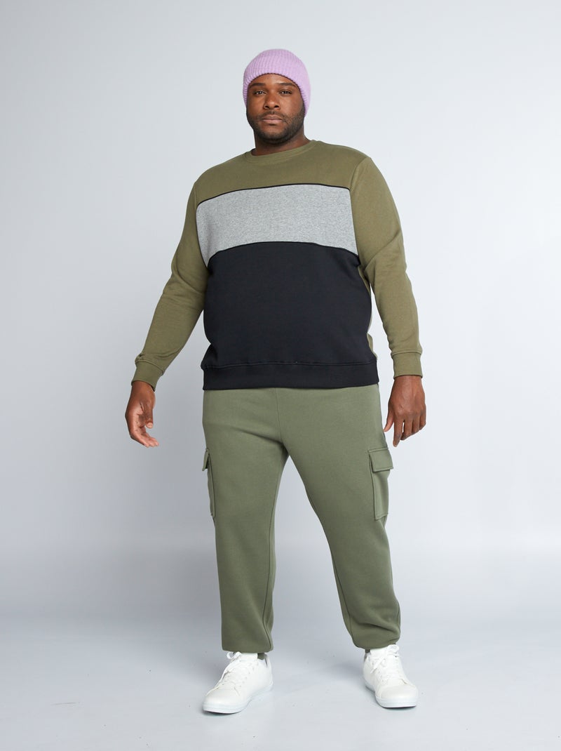 Joggingbroek van sweatstof donkergroen - Kiabi