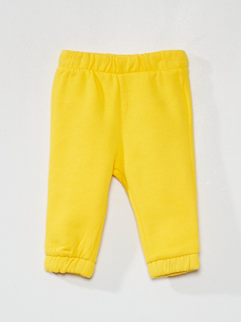 Joggingbroek van sweatstof GEEL - Kiabi