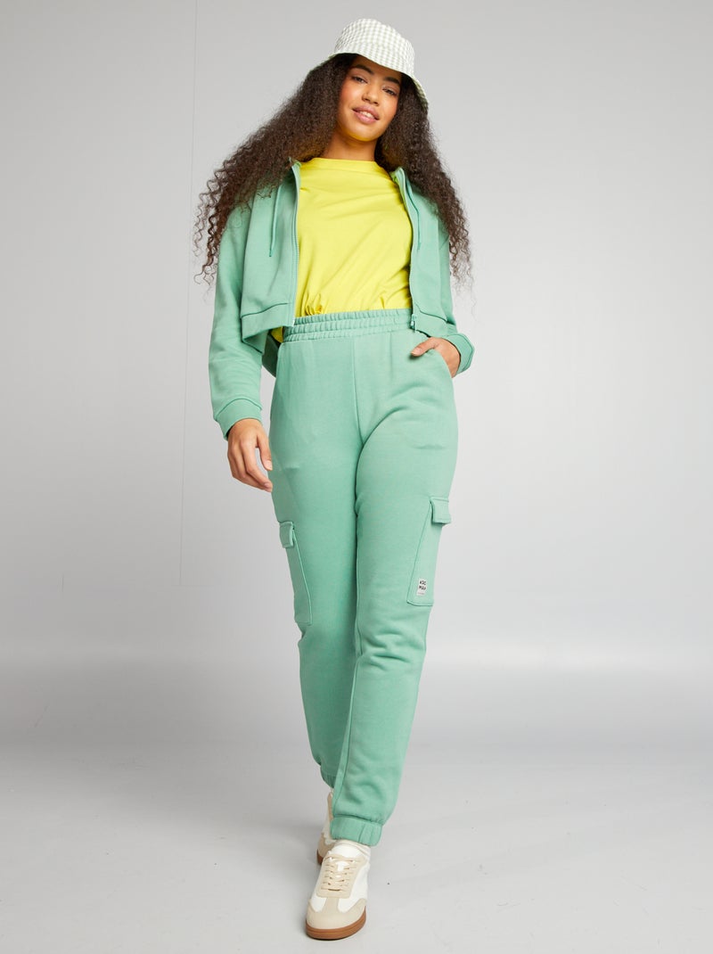 Joggingbroek van sweatstof GROEN - Kiabi