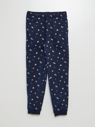 Joggingbroek van sweatstof met print