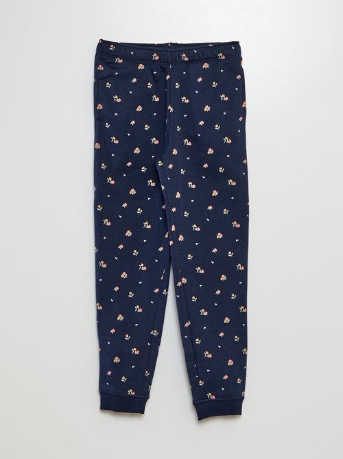 Joggingbroek van sweatstof met print - Kiabi