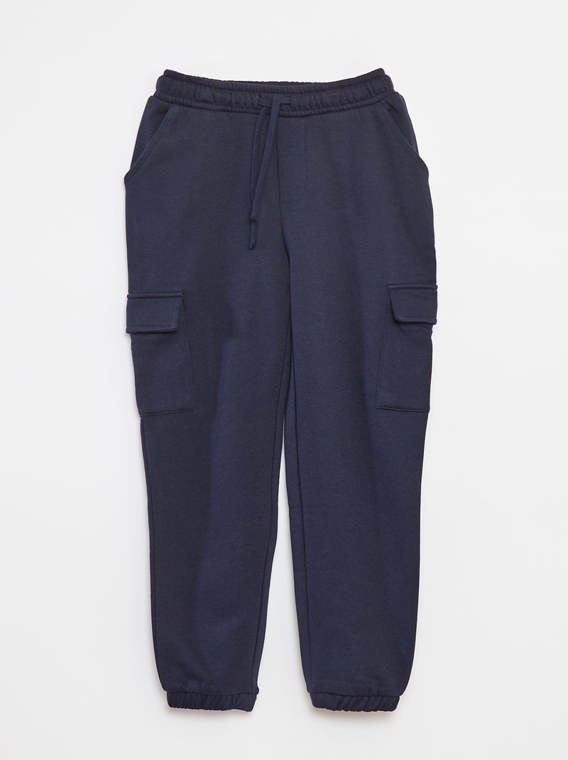 Joggingbroek van sweatstof met zakjes Blauw - Kiabi