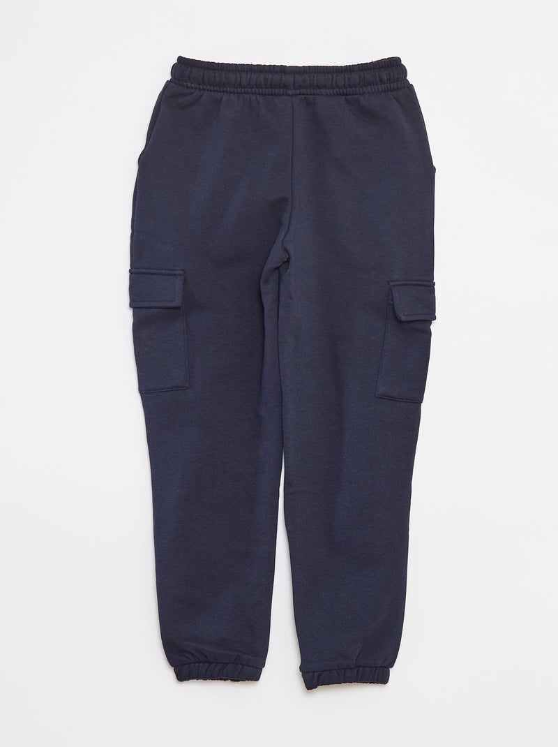 Joggingbroek van sweatstof met zakjes Blauw - Kiabi