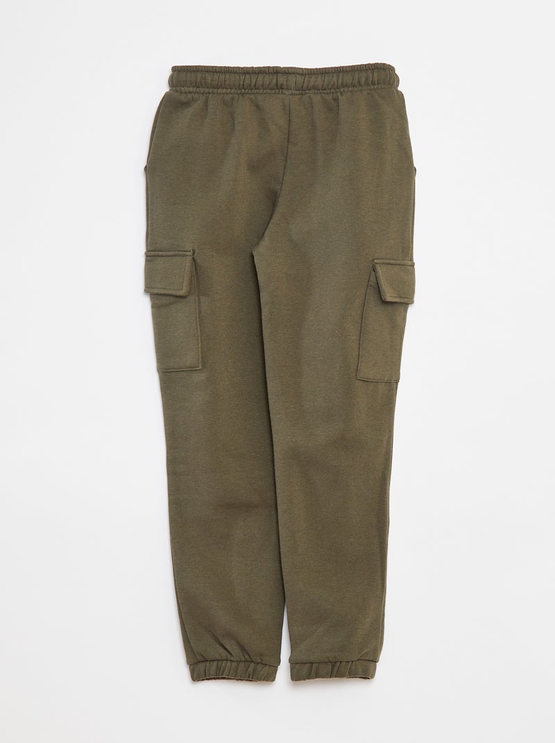 Joggingbroek van sweatstof met zakjes Kaki - Kiabi