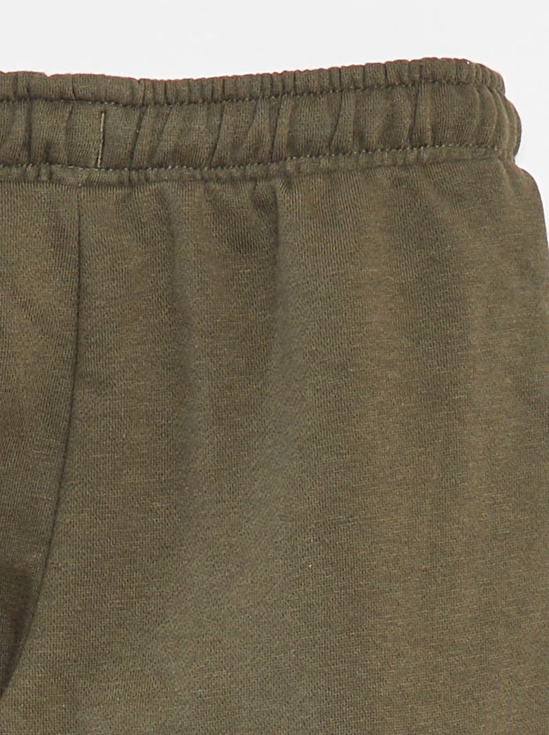 Joggingbroek van sweatstof met zakjes Kaki - Kiabi