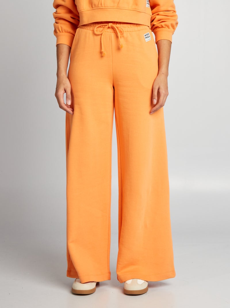 Joggingbroek van sweatstof ORANJE - Kiabi