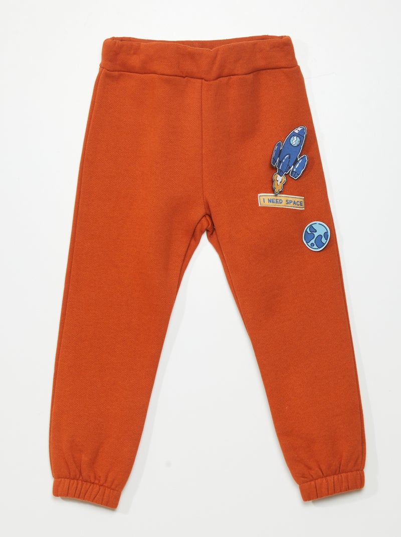 Joggingbroek van sweatstof ORANJE - Kiabi