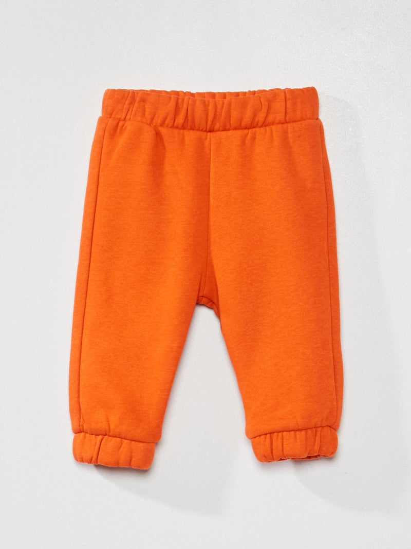 Joggingbroek van sweatstof ORANJE - Kiabi