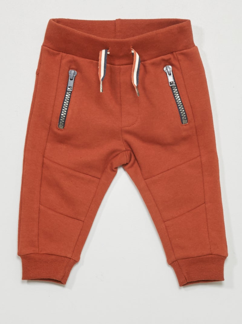 Joggingbroek van sweatstof rode baksteen - Kiabi