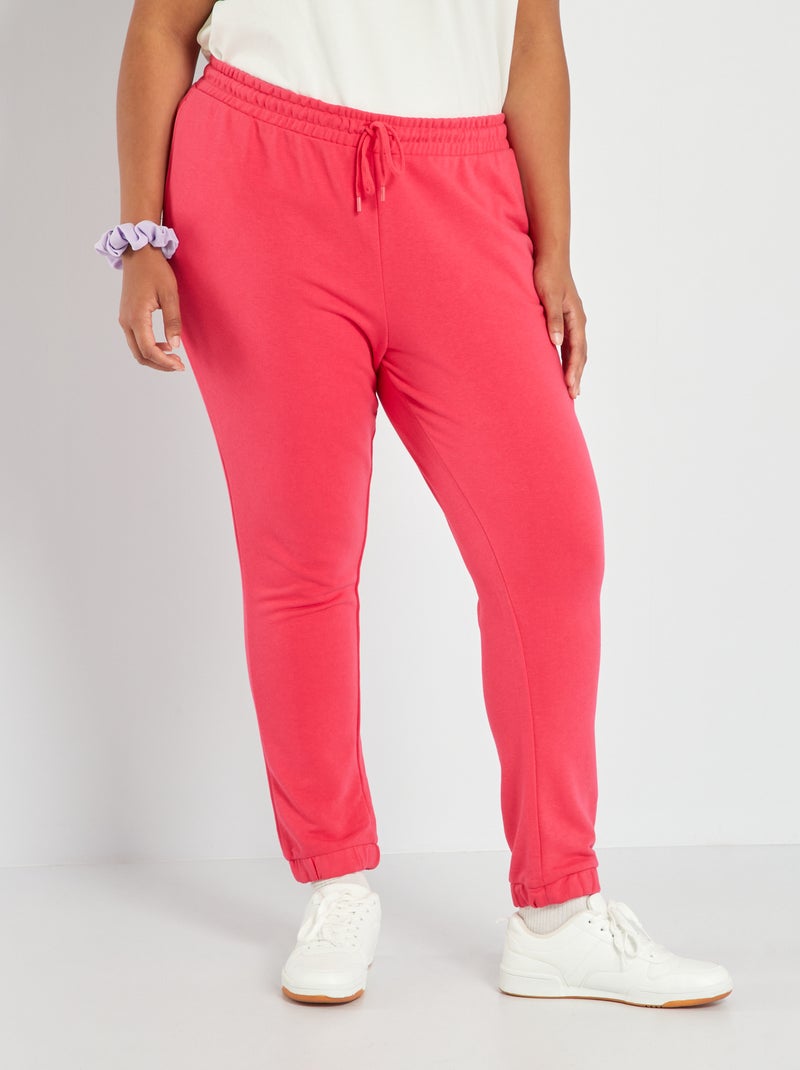 Joggingbroek van sweatstof roze - Kiabi