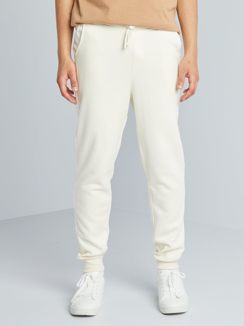 Joggingbroek van sweatstof WIT - Kiabi
