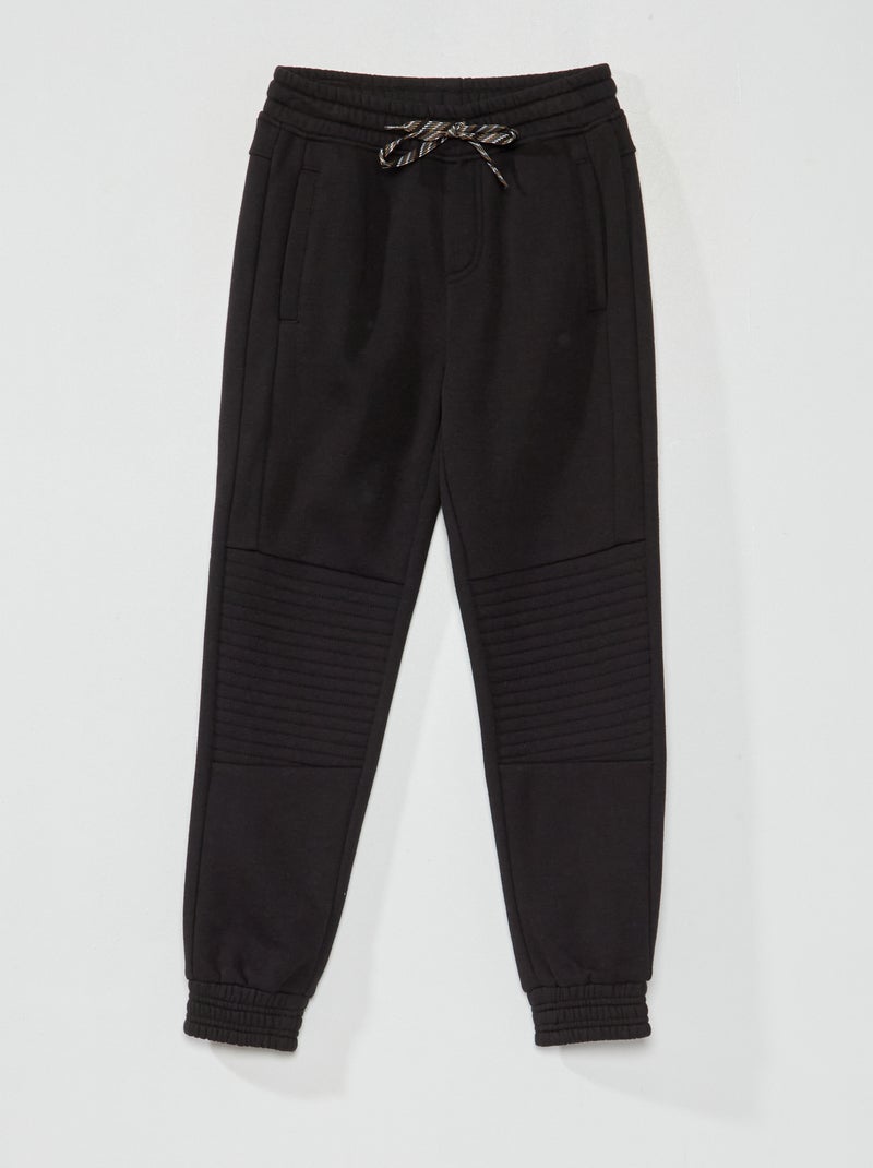 Joggingbroek van sweatstof ZWART - Kiabi