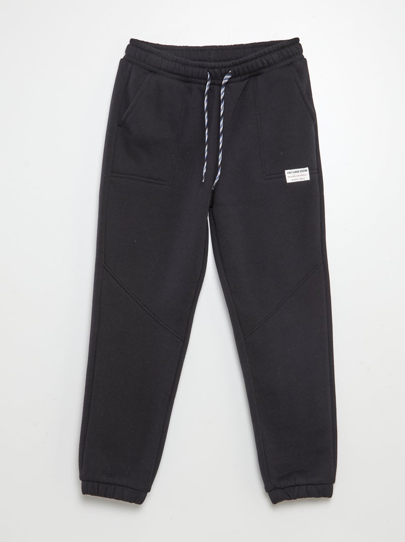 Joggingbroek van sweatstof zwart - Kiabi