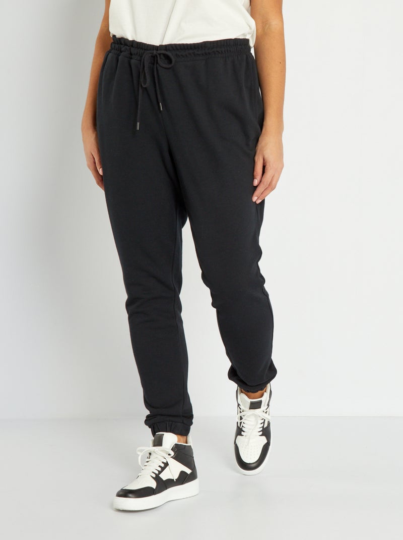 Joggingbroek van sweatstof zwart - Kiabi