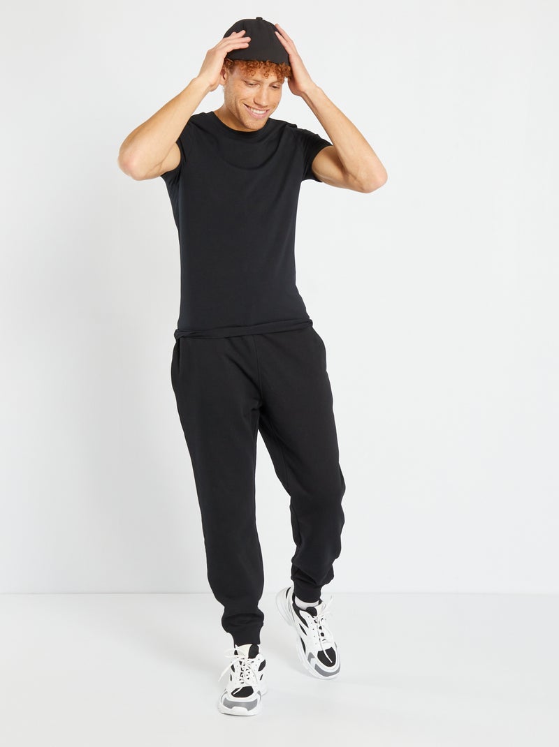 Joggingbroek van sweatstof zwart - Kiabi