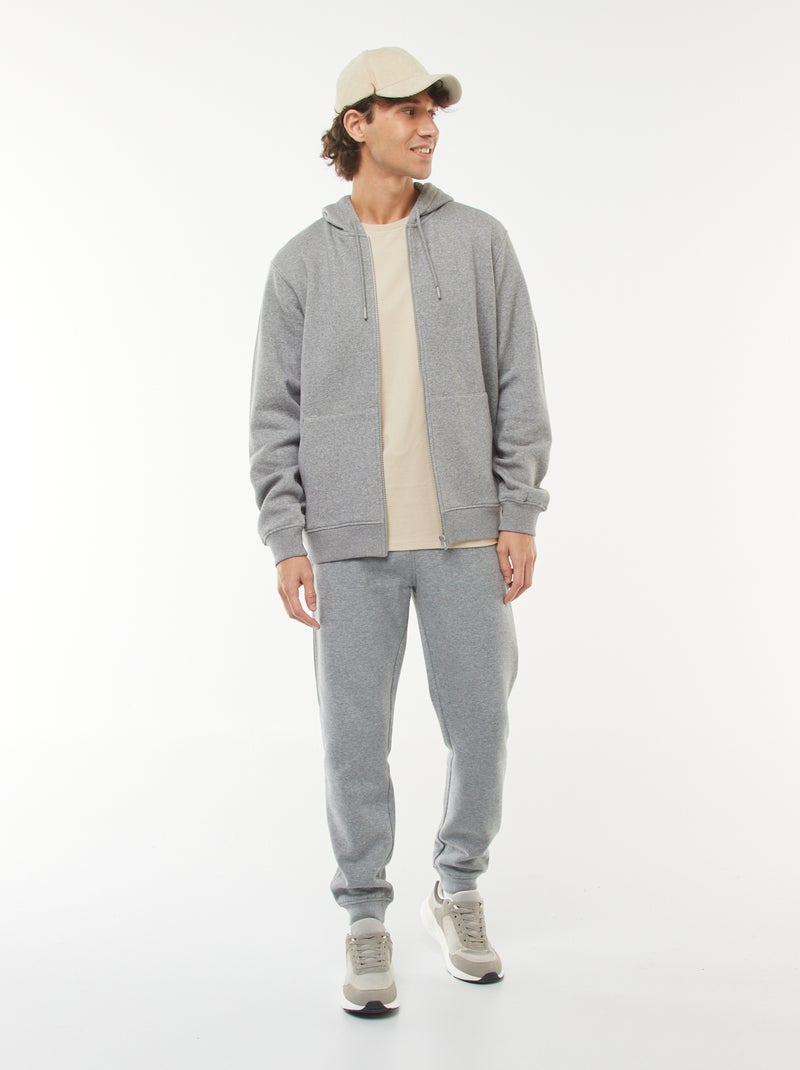 Joggingbroek van warme sweatstof Grijs - Kiabi