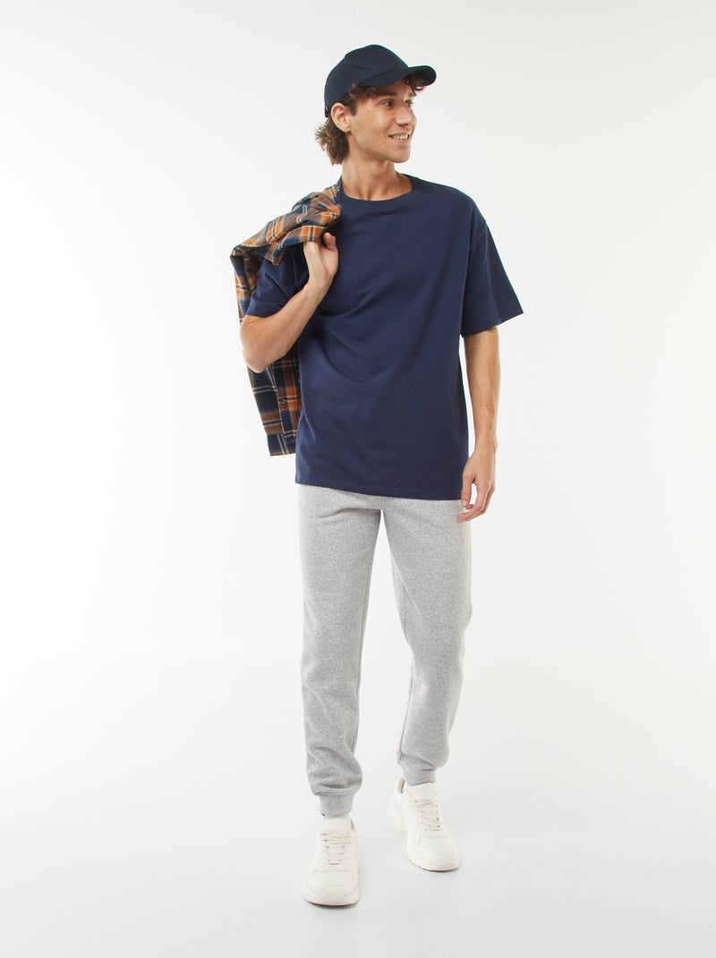Joggingbroek van warme sweatstof Grijs - Kiabi