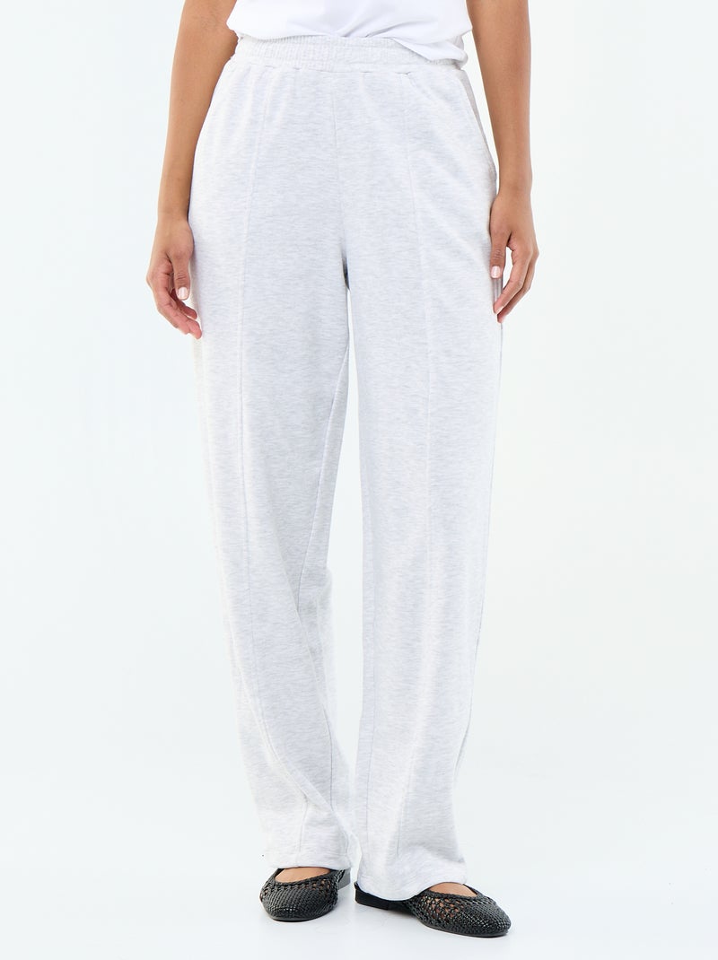 Joggingbroek van zware jerseystof Grijs - Kiabi
