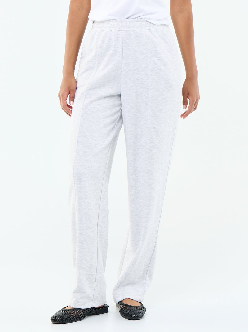 Joggingbroek van zware jerseystof Grijs - Kiabi