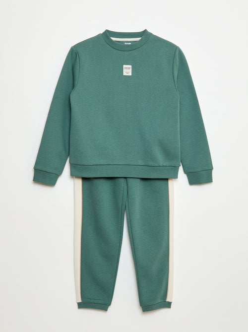 Joggingpak van geruwde fleece - Sweater + broek - 2-delig - Kiabi