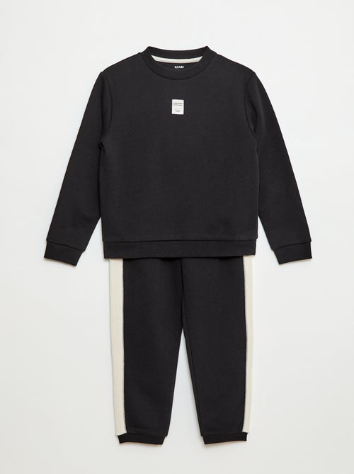 Joggingpak van geruwde fleece - Sweater + broek - 2-delig - Kiabi