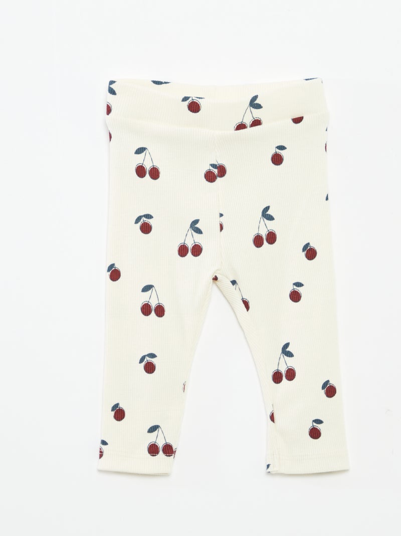 Joggingpak van sweatstof + legging - 2-delig Wit - Kiabi