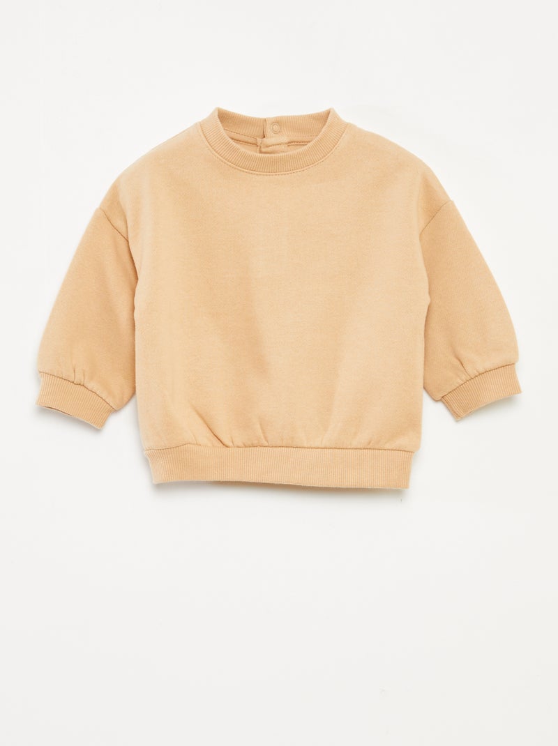 Joggingpakje met sweater + broek - 2-delig Biege - Kiabi