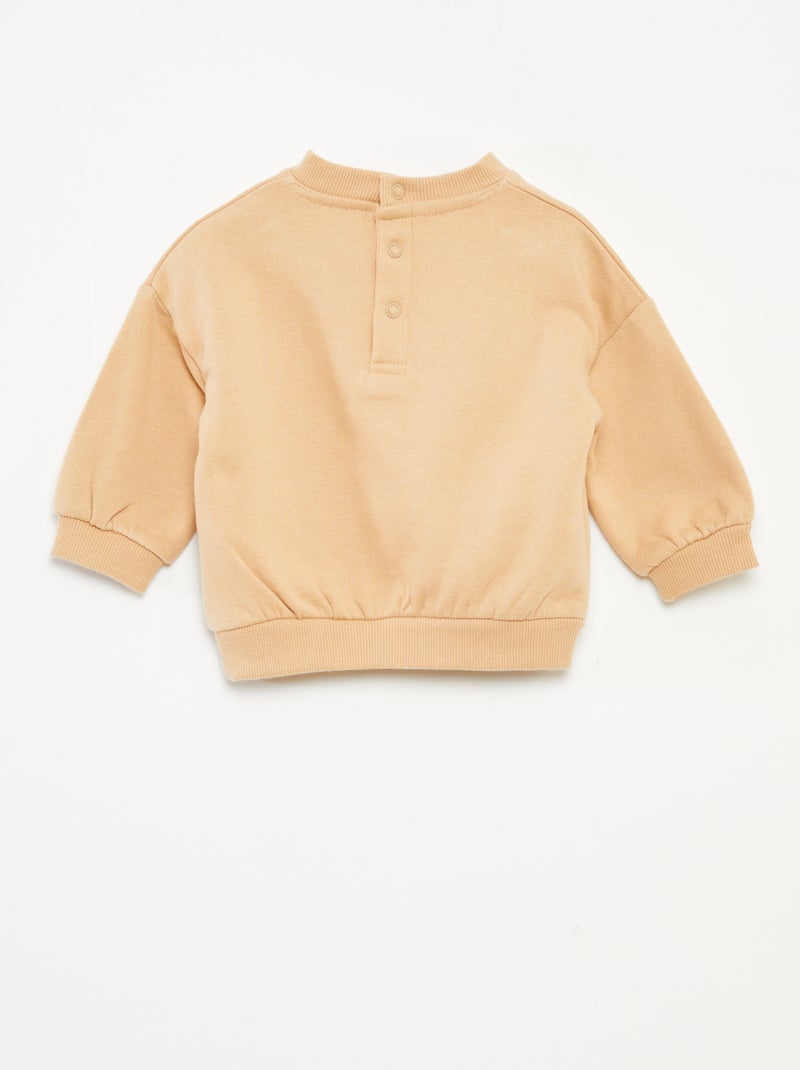 Joggingpakje met sweater + broek - 2-delig Biege - Kiabi