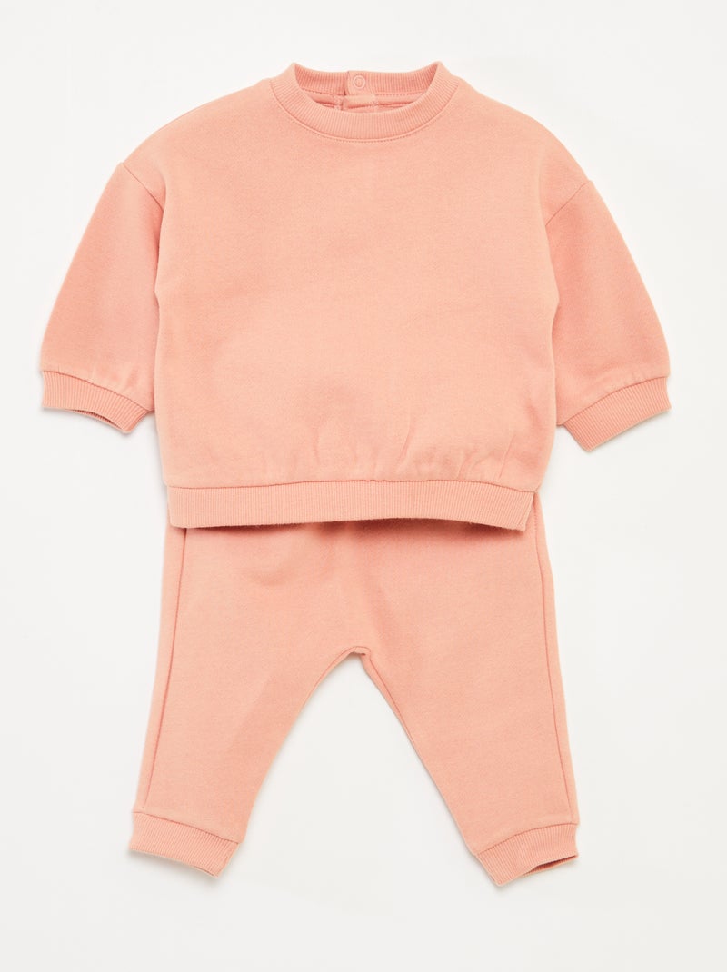 Joggingpakje met sweater + broek - 2-delig Rose - Kiabi