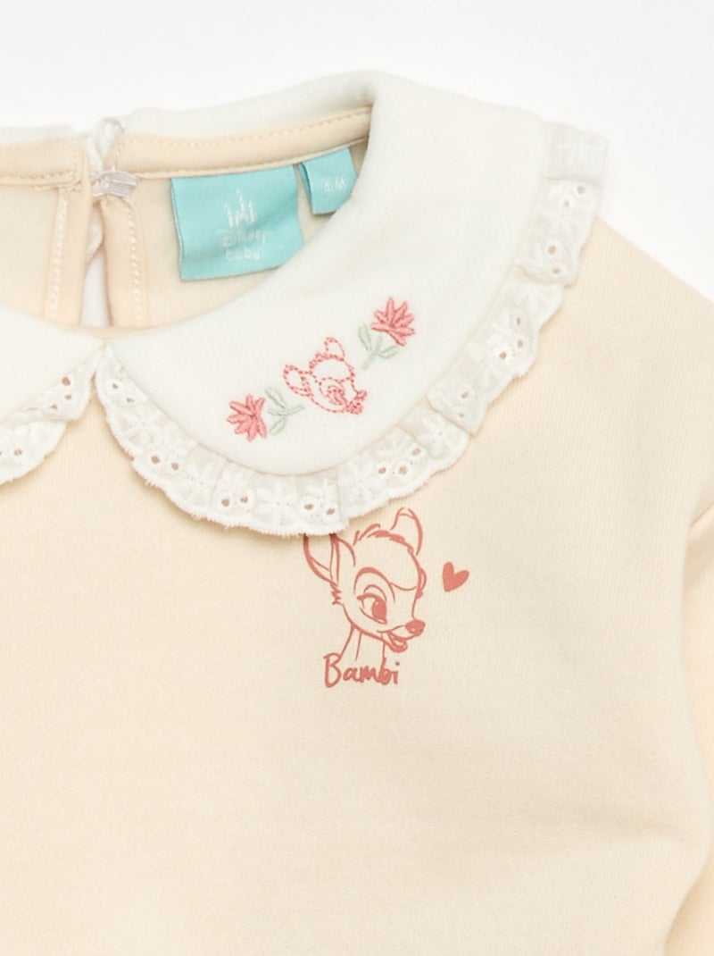 Joggingsetje - Sweater + broek + slabbetje 'Marie' 'Disney' - 3-delig Rose - Kiabi