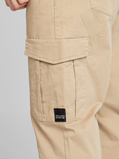 Jogpant met zakken met klepje - Kiabi