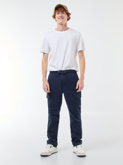 Jogpant met zakken met klepje - Kiabi