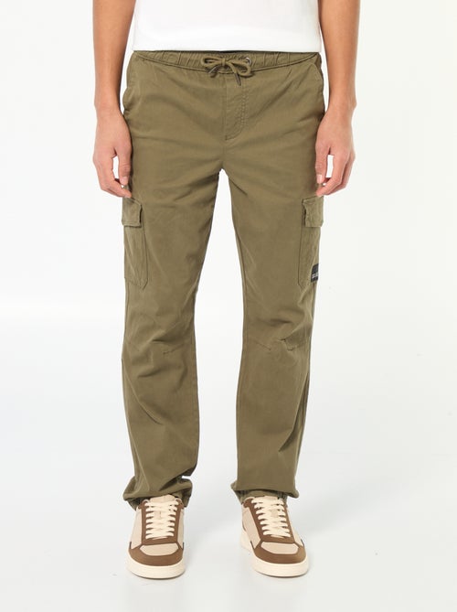 Jogpant met zakken met klepje - Kiabi